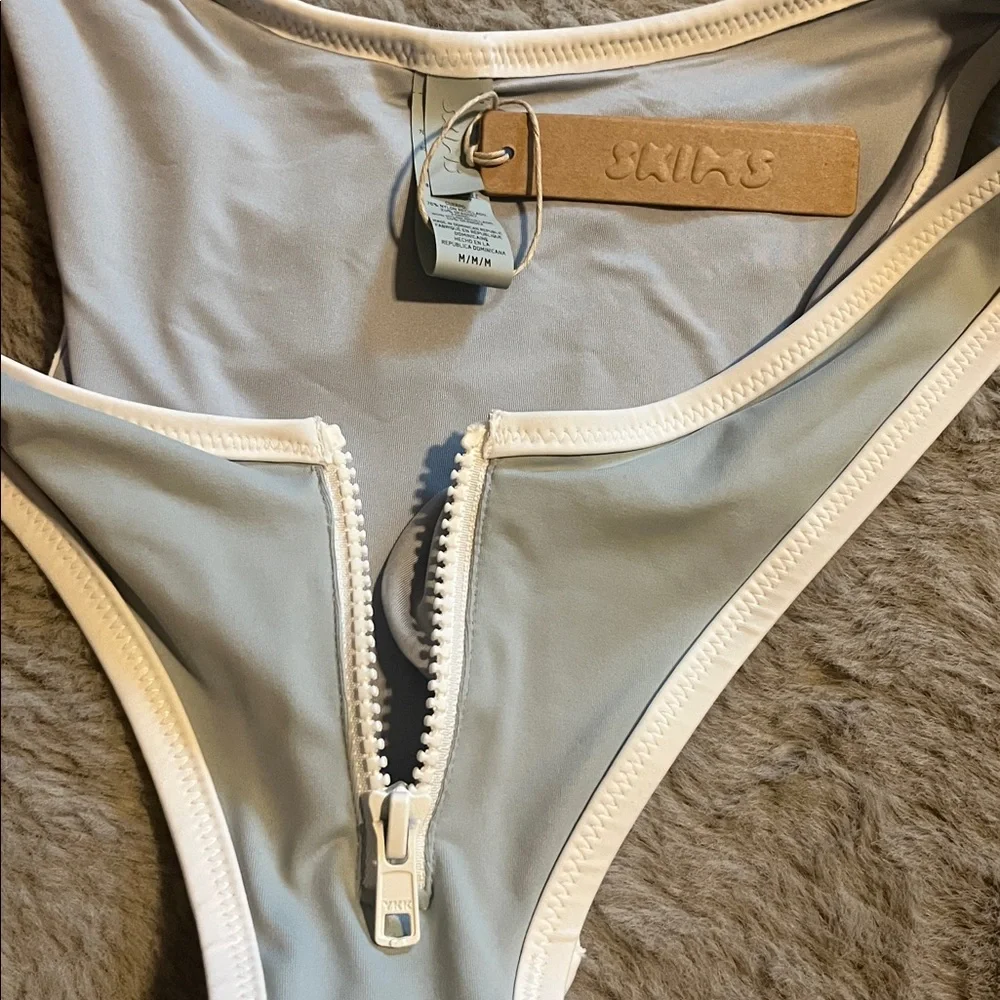 NWT SKIMS Sporty Zipper Swim Bikini Bottom